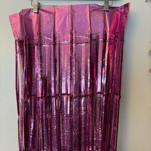 New. Pink Metallic Party Streamers. Foil Door Streamers & Shimmer Curtains set 3
